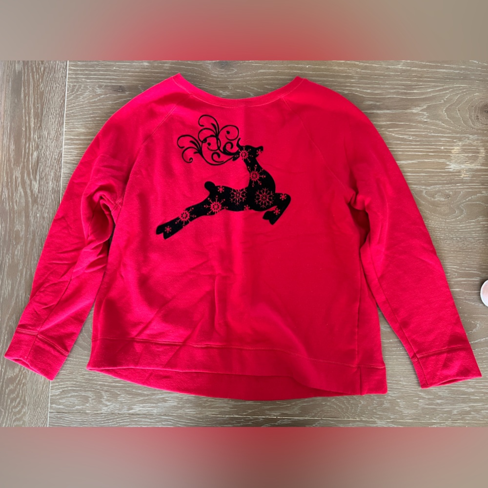 Red Reindeer Christmas Sweatshirt
